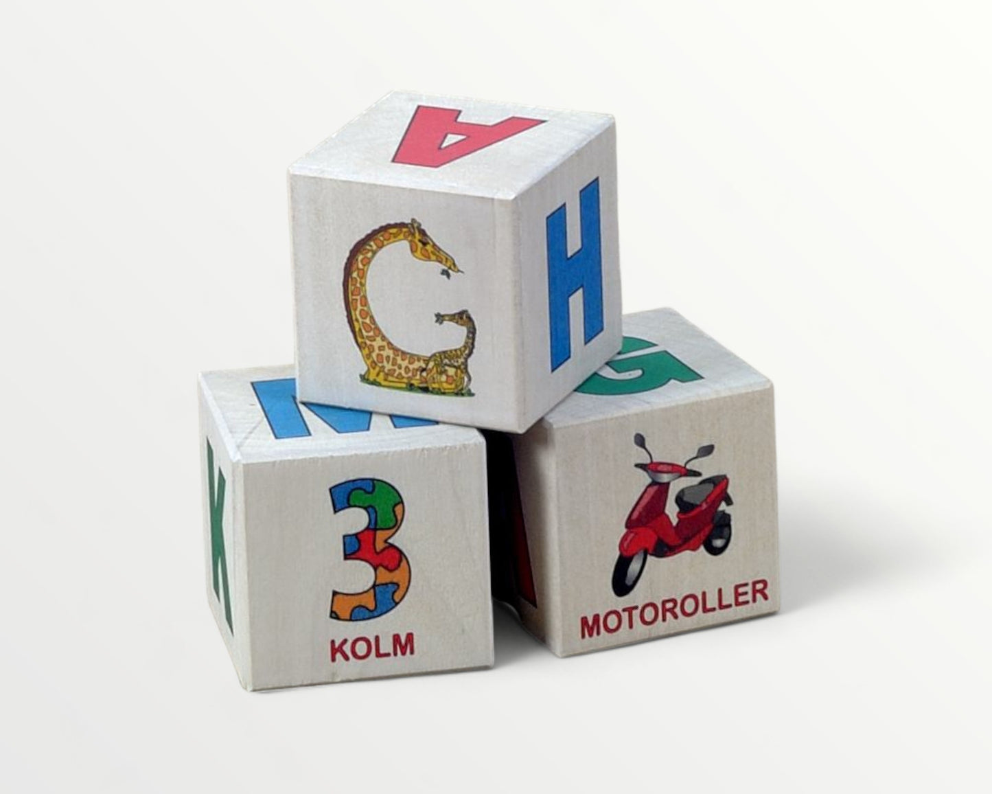 Wooden letter blocks - estonian alphabet - 30 pcs