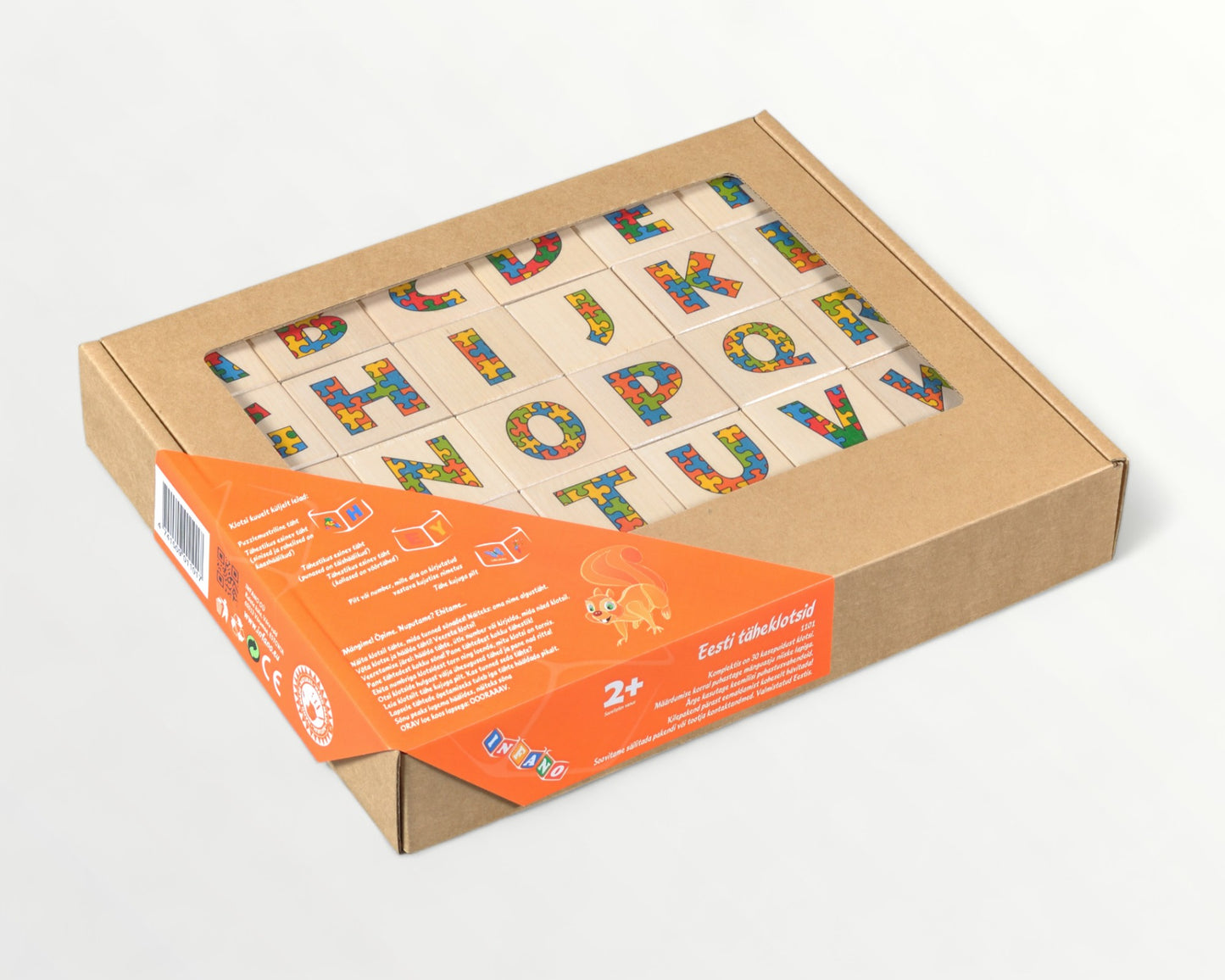 Träbokstavsblock - estniska alfabetet - 30 st