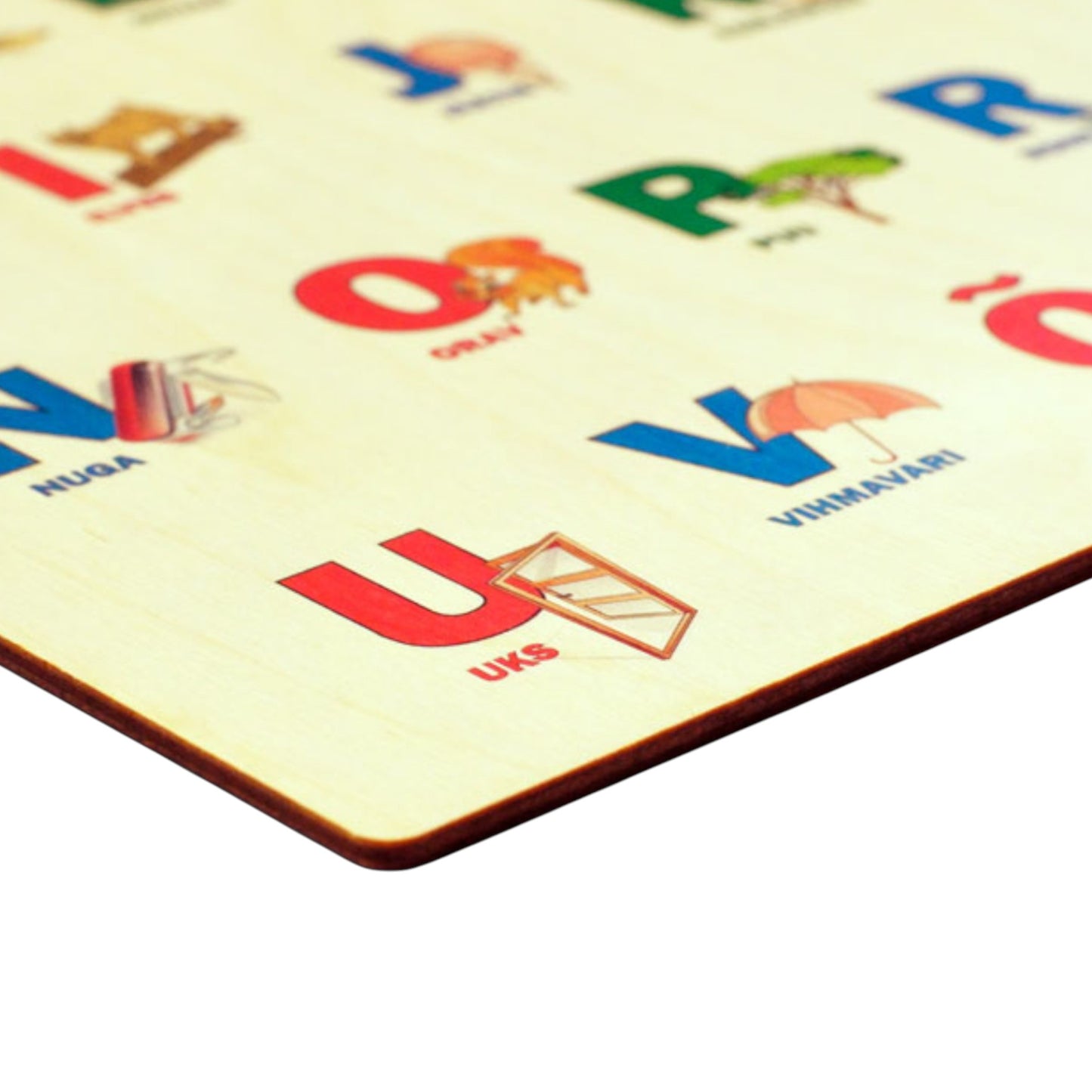 Wooden plaque - estonian alphabet