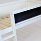 Jerwen - Compact bed with blackboard and ladder - 70x160 cm