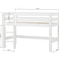 ECO Luxury - Half high bed - 70x160 cm - white