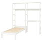 Storey - Shelf with 2 sections, 4 shelves, bed 70x160 cm and desk - 80 cm - White