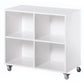 Bookshelf on wheels - 70 cm - white