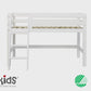 ECO Luxury - Half high bed with slant ladder - 70x160 cm - white