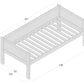 Jerwen - Kompaktne voodi - 90x200 cm
