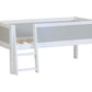Jerwen - Compact bed with safety barrier and ladder - 90x200 cm