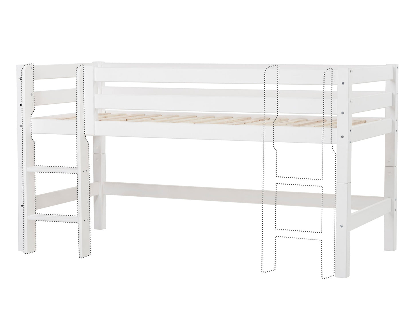 ECO Luxury - Half high bed - 90x200 cm - white