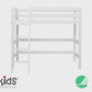 ECO Luxury - Mid high bed - Slant ladder - 70x160 cm - white