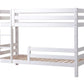 ECO Luxury - Bunk bed with two safety rails - 90x200 cm - white
