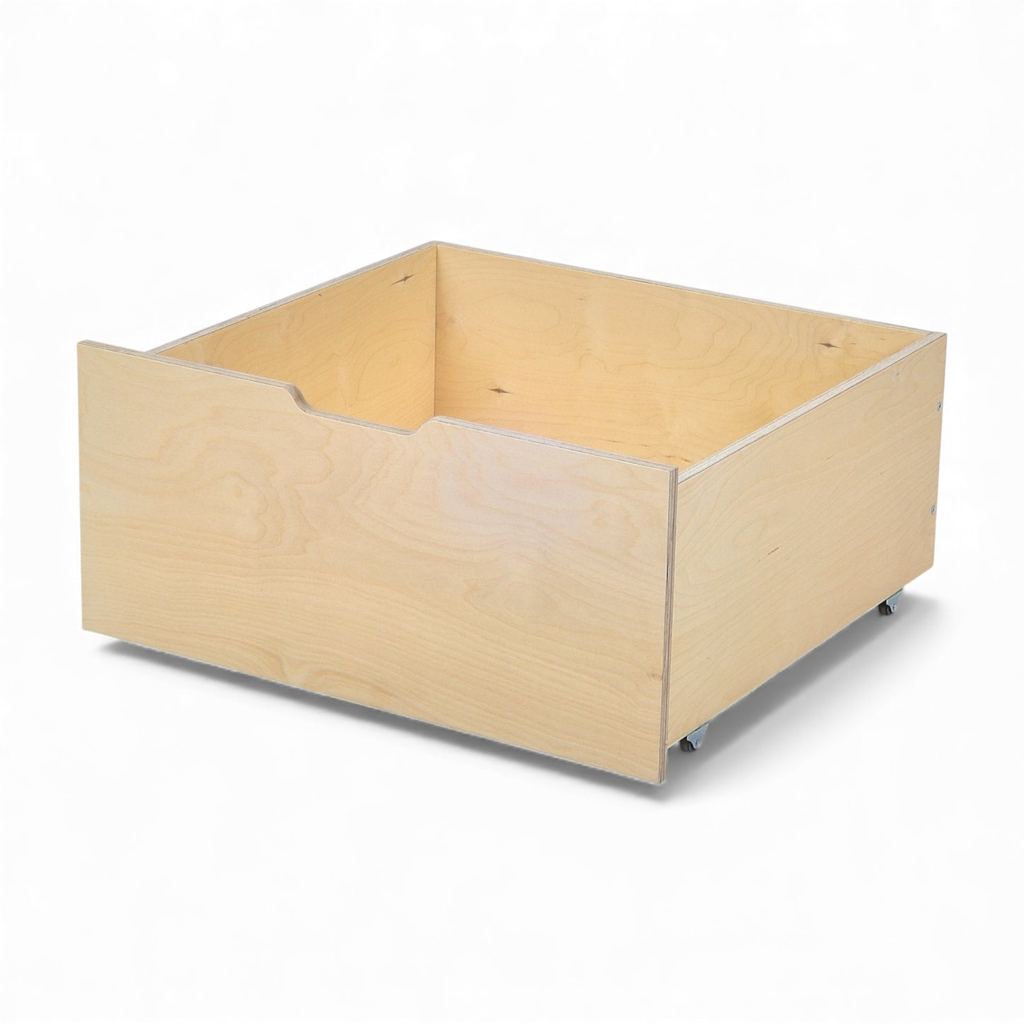 Jerwen - Bed drawer - 75x70x35 cm storage solution made from birch wood with rubber-coated wheels
