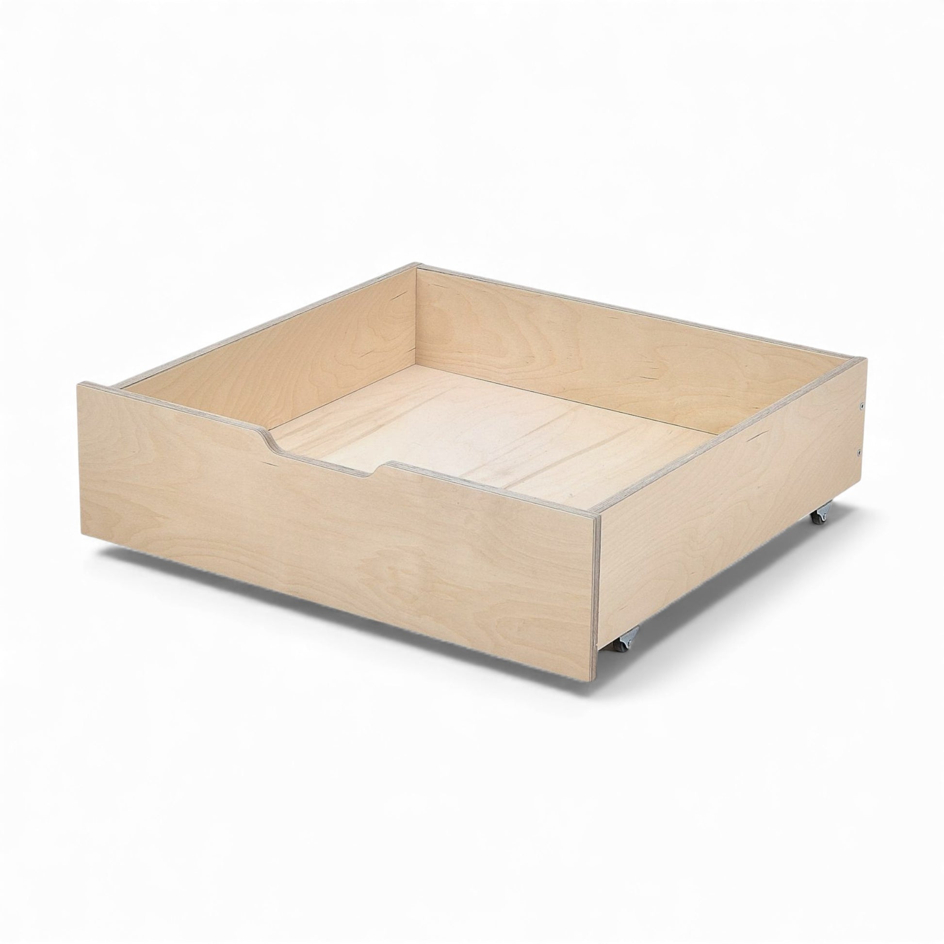 Jerwen - Bed drawer - 75x70x21 cm, storage solution with hidden wheels for easy movement.