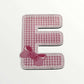 Wooden letter - Pink bows