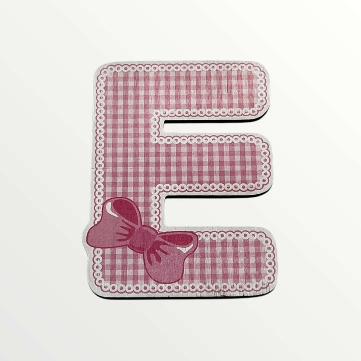 Wooden letter - Pink bows
