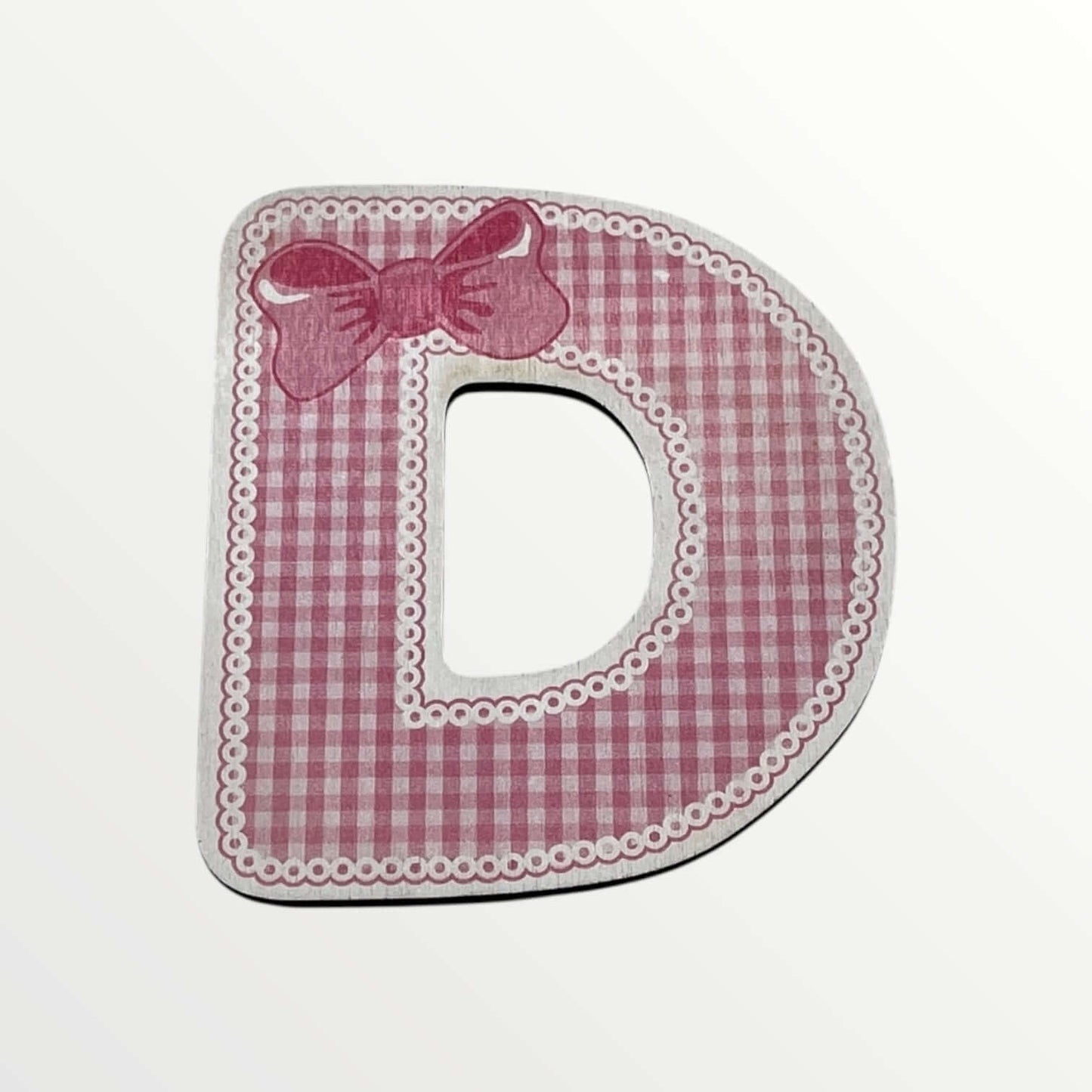 Wooden letter - Pink bows