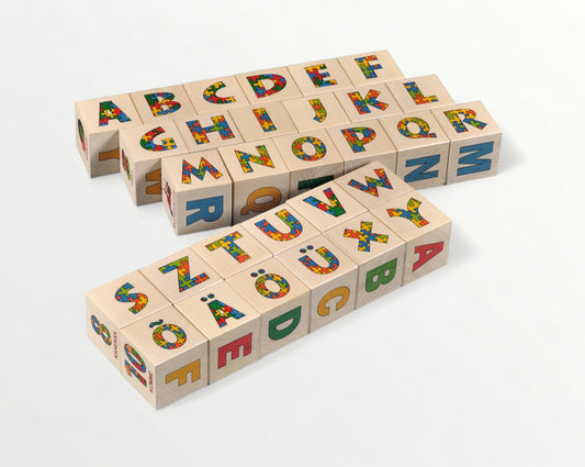 Кубики с буквами - эстонский алфавит - 30 шт.