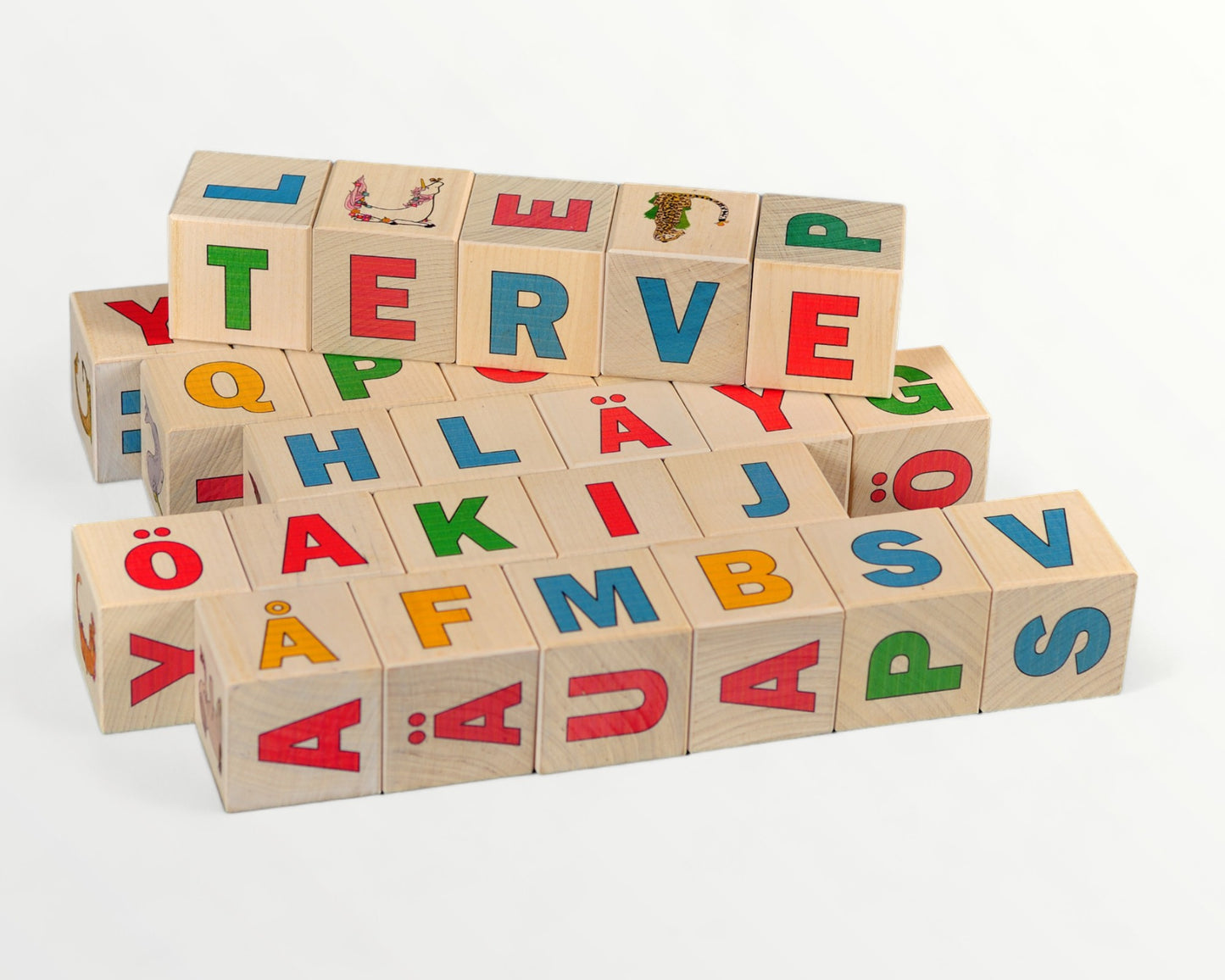 Кубики с буквами - финский алфавит - 30 шт.