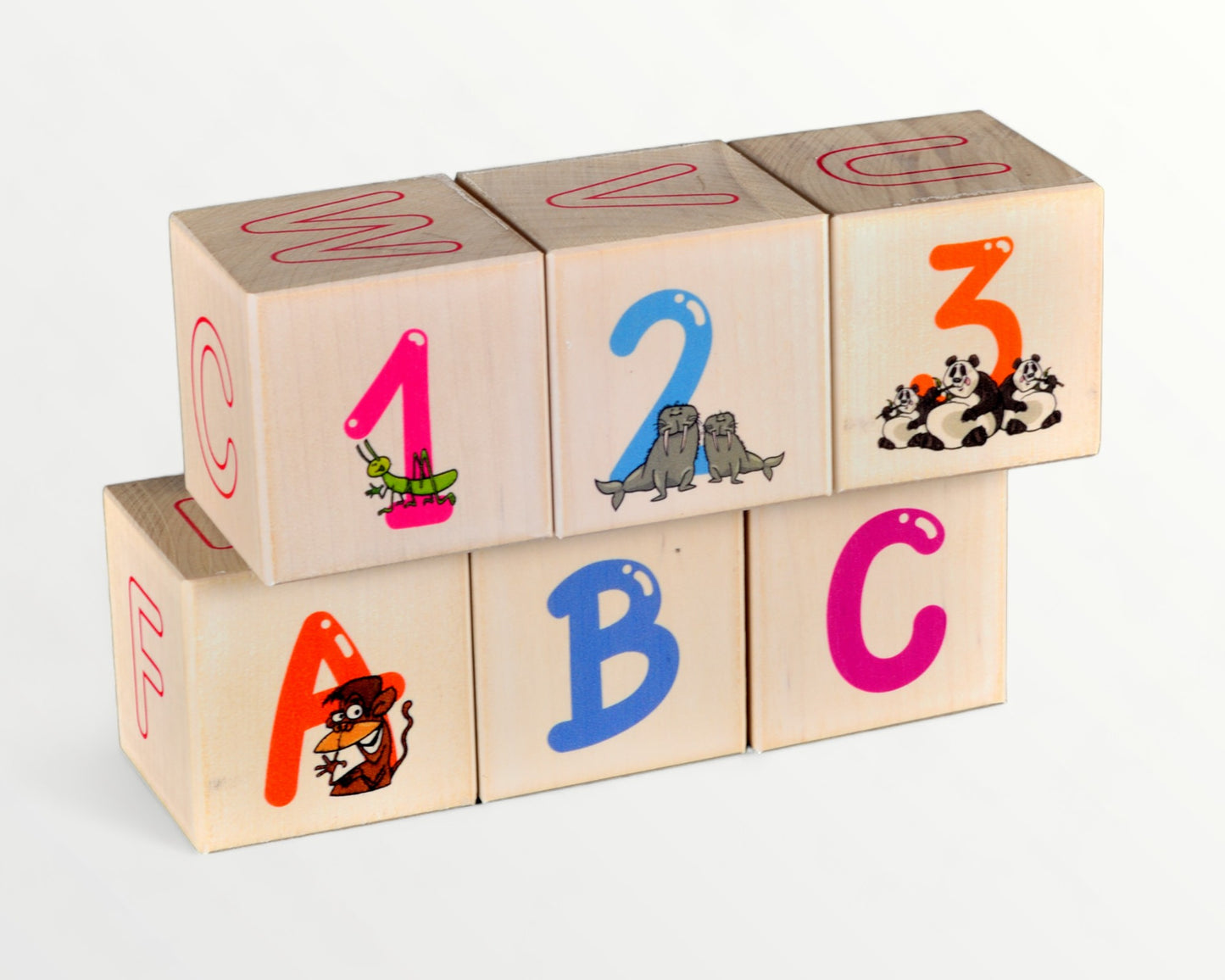 Wooden letter blocks - latin alphabet - 20 pcs