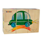 Wooden picture blocks - vehicles - 6 pcs featuring colorful car image for children.