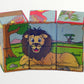Wooden picture blocks - safari animals - 6 pcs
