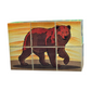 Wooden picture blocks - wild animals - 6 pcs featuring a bear design on stacked blocks.