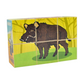 Wooden picture blocks - wild animals - 6 pcs featuring a wild boar illustration on colorful blocks.