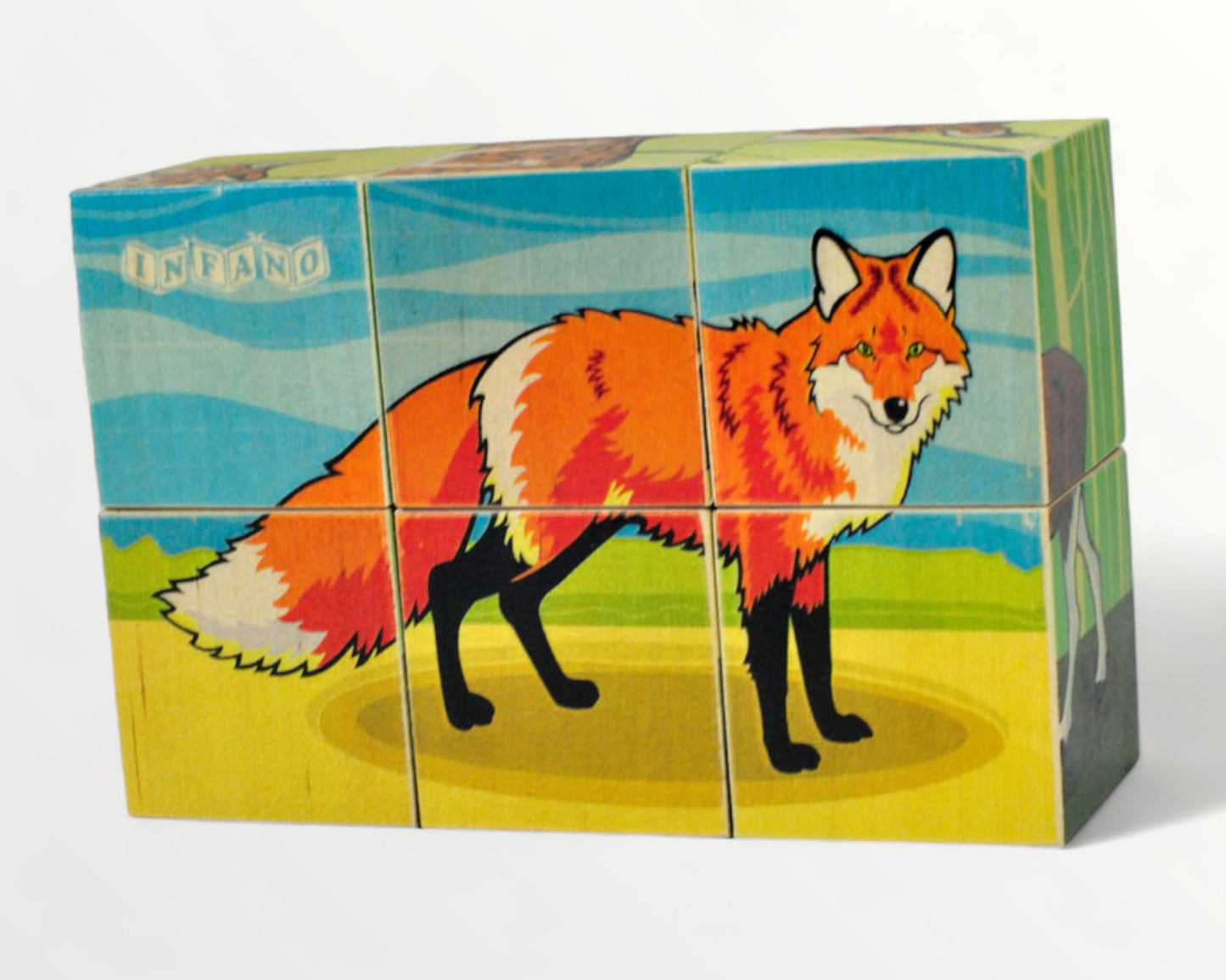Кубики с картинками - дикие животные - 6 шт.