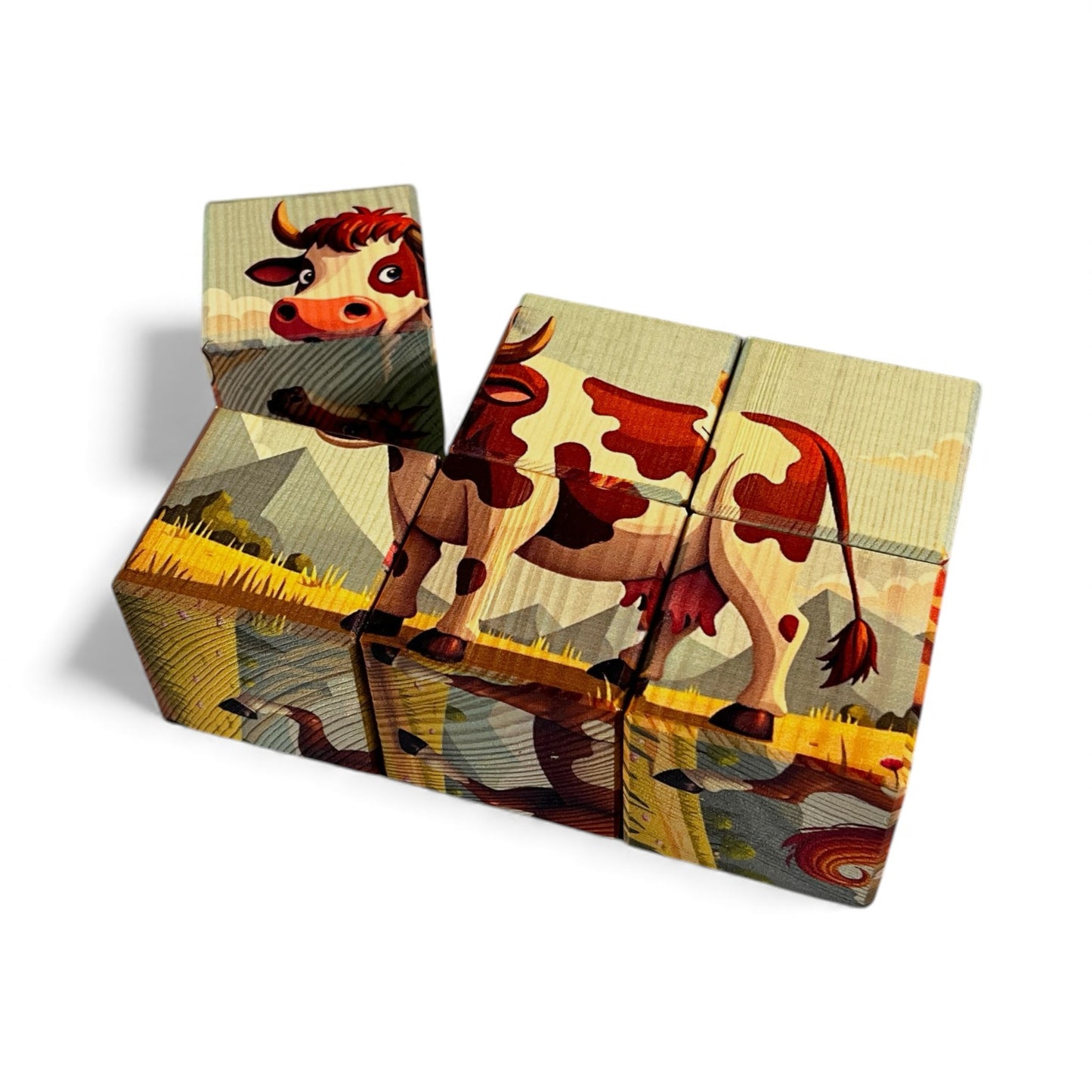Farm Animal Picture Blocks – Set of 6