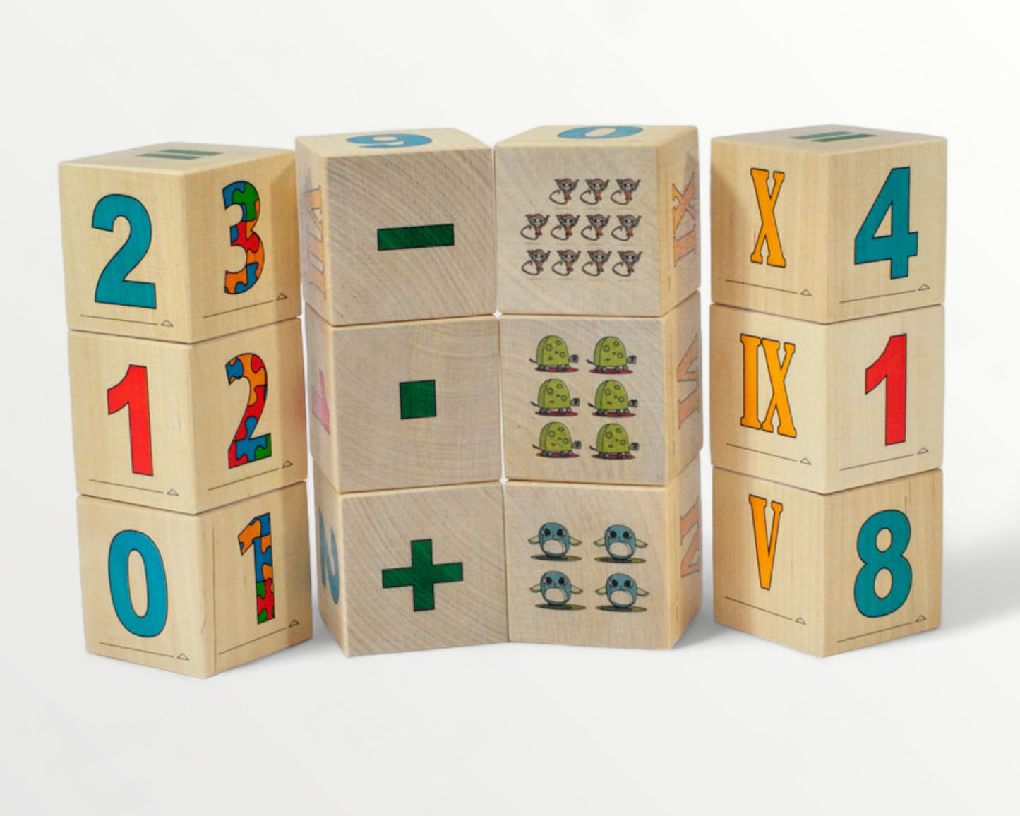 Кубики с с цифрами - 12 шт.