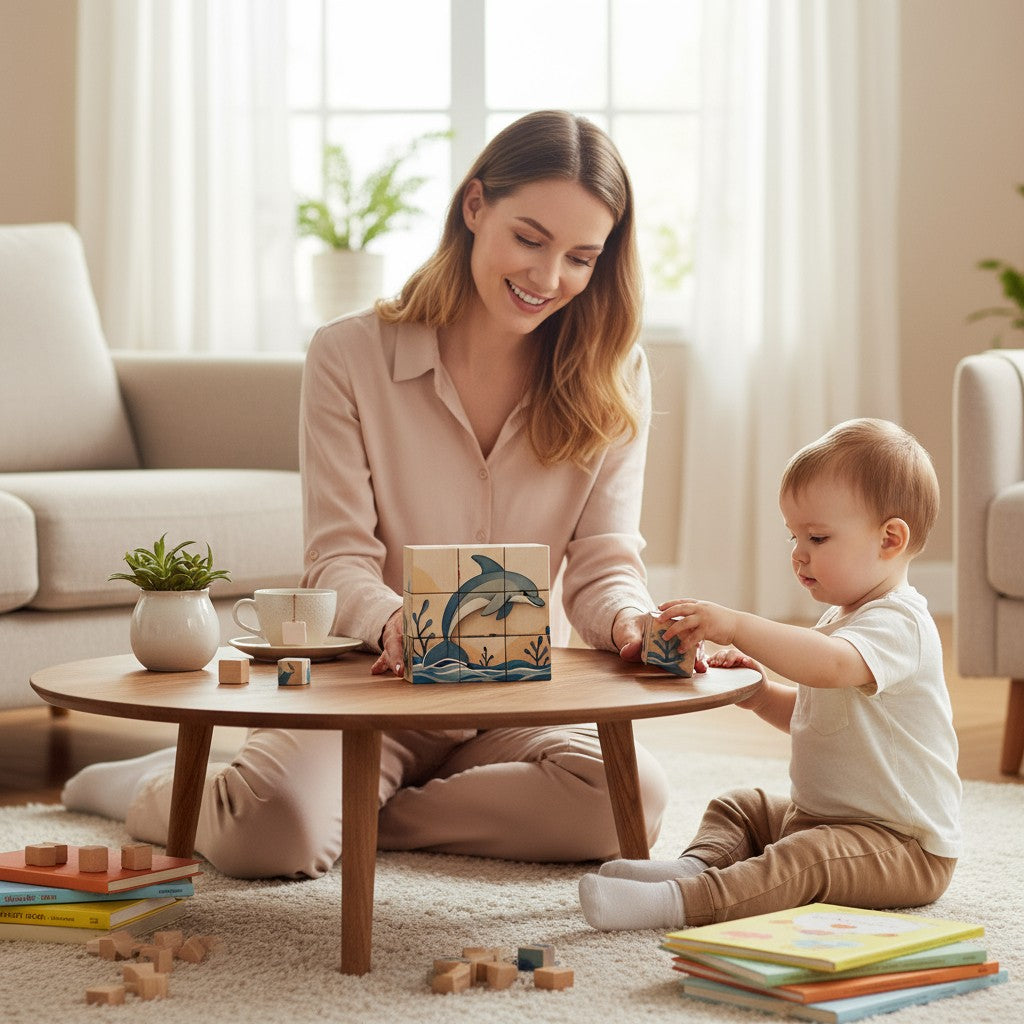 Puiset palapelikuutioita – vedenalainen maailma