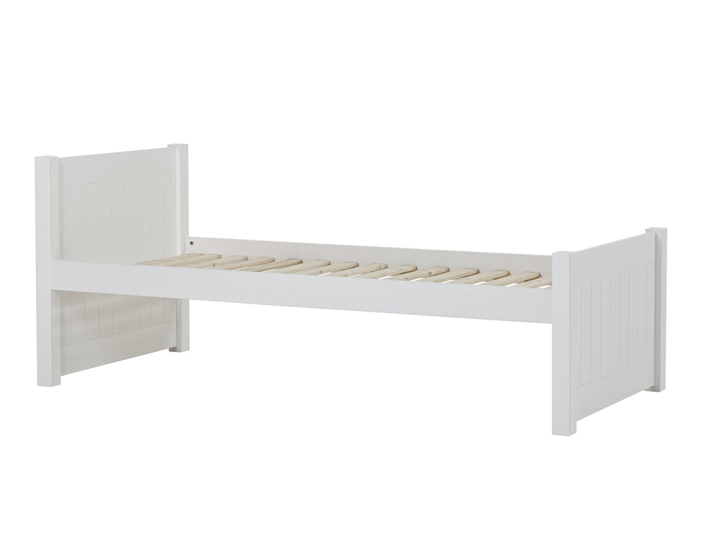 Noah Deluxe - Bed with 1 high and1 medium bed end - 90x200 cm - White