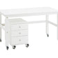 ECO Dream - Полувысокая кровать с письменным столом, ящиком и книжной полкой - 90x200см - Белый