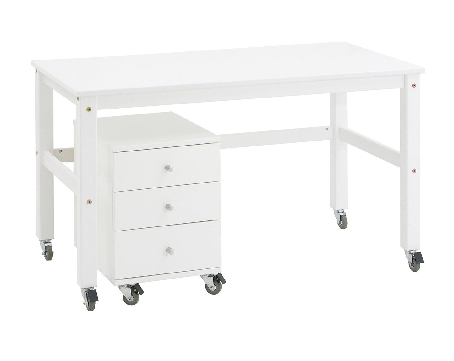 ECO Dream - Halfhigh bed with desk, drawer and bookshelf - 90x200cm - White