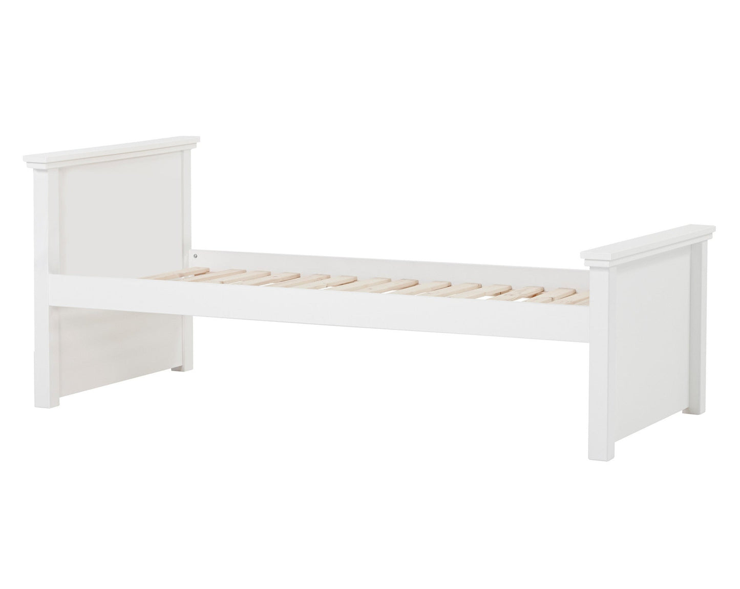 Maja Deluxe - Bed with 1 high and 1 medium bed end - 90x200 cm - White