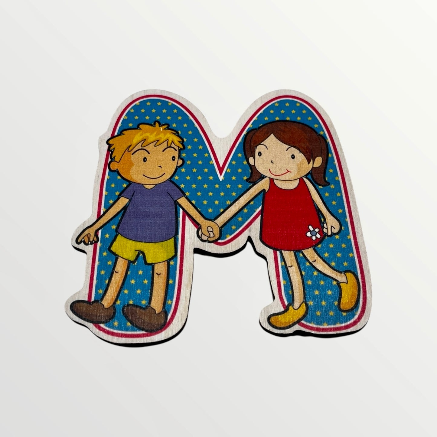 Træbogstav - Glade børn