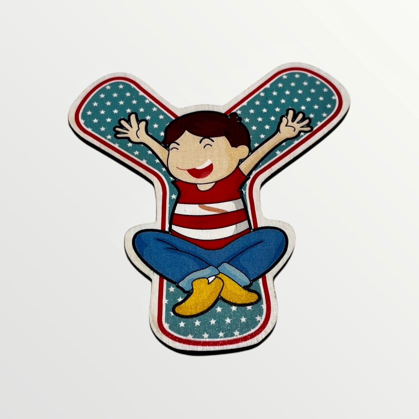 Træbogstav - Glade børn