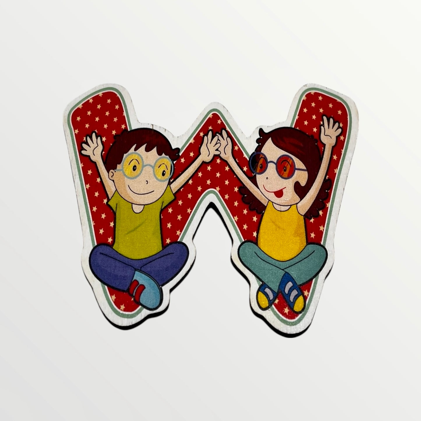 Træbogstav - Glade børn