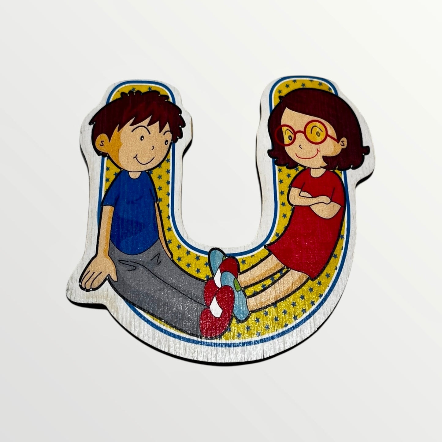 Træbogstav - Glade børn