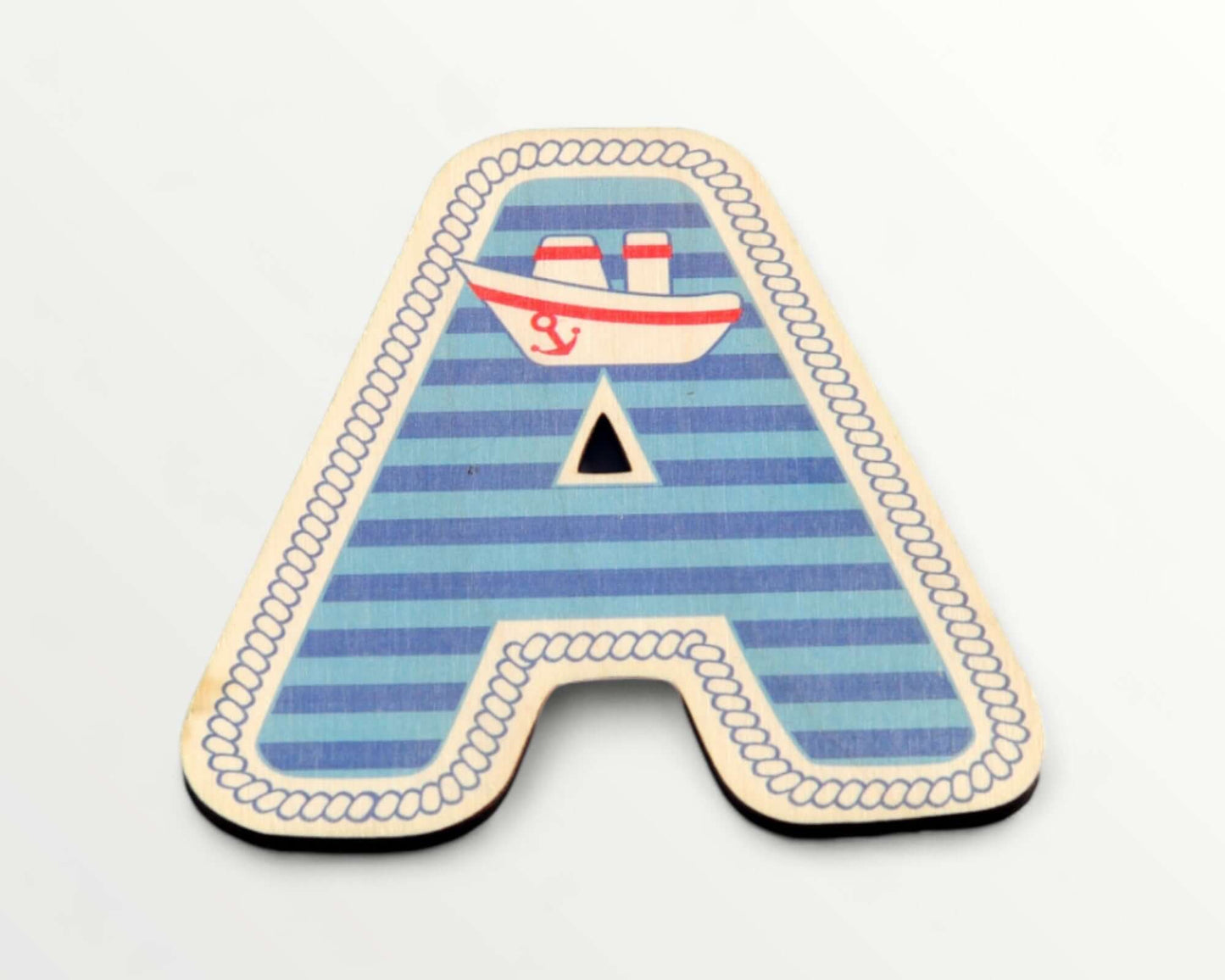 Wooden letter - Blue harbour