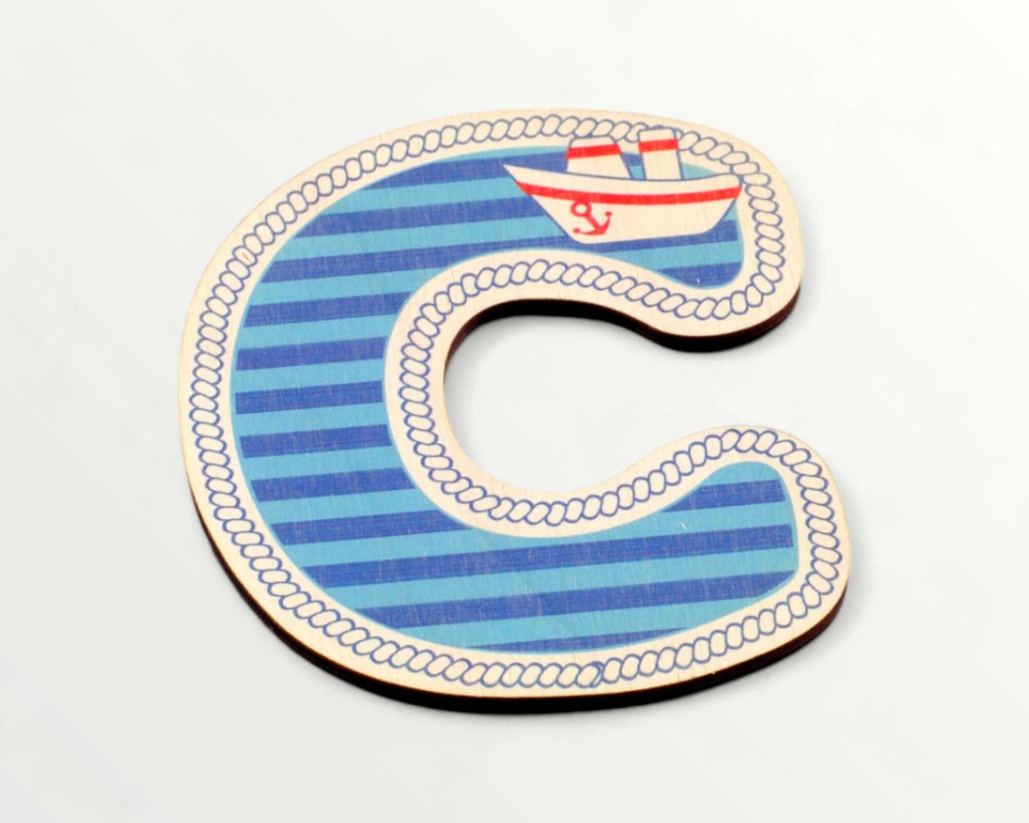 Wooden letter - Blue harbour