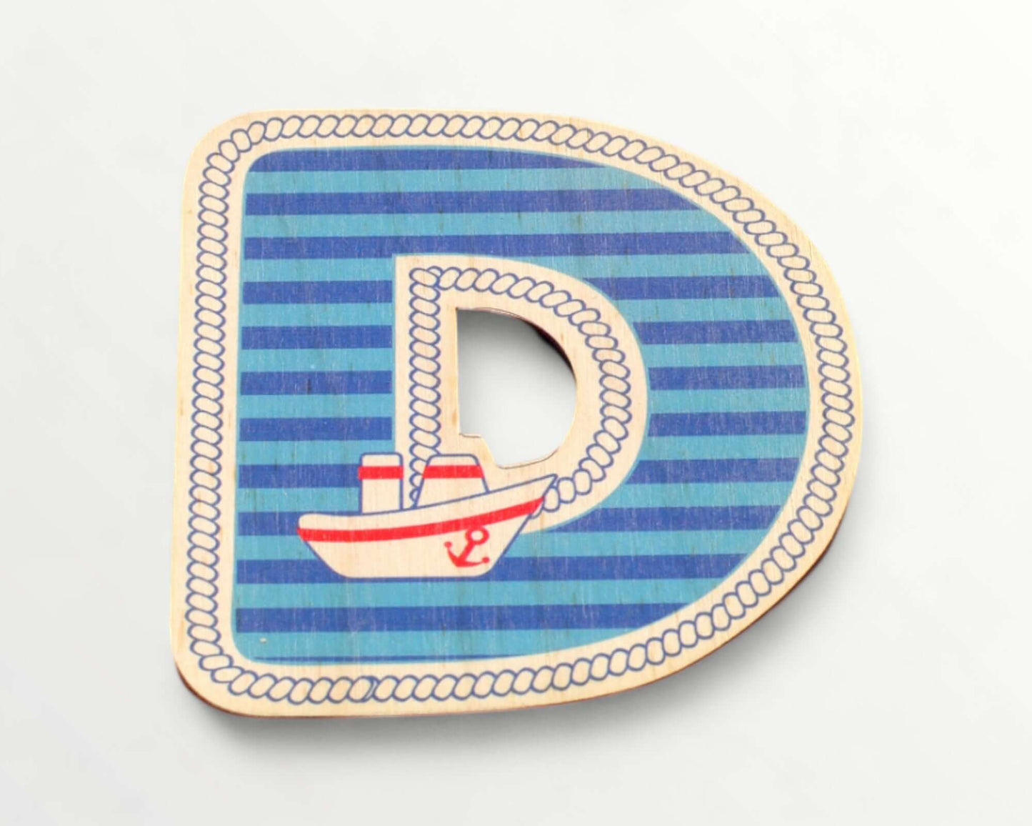 Wooden letter - Blue harbour