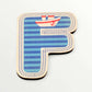 Wooden letter - Blue harbour