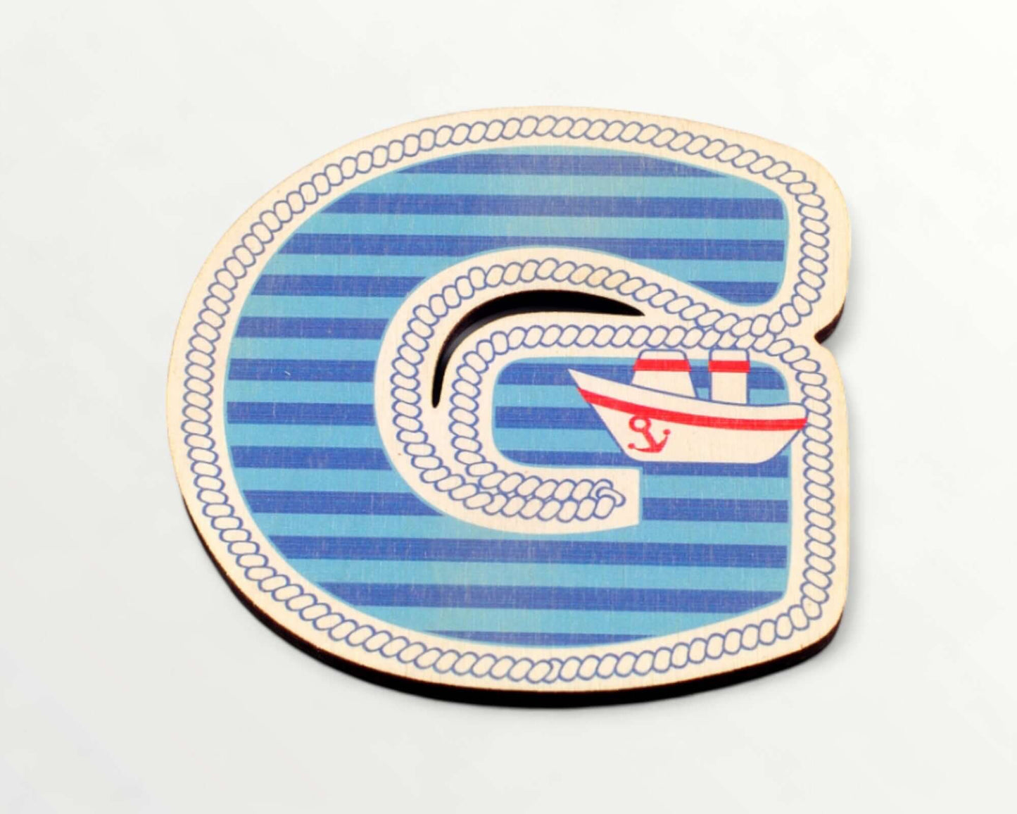 Wooden letter - Blue harbour