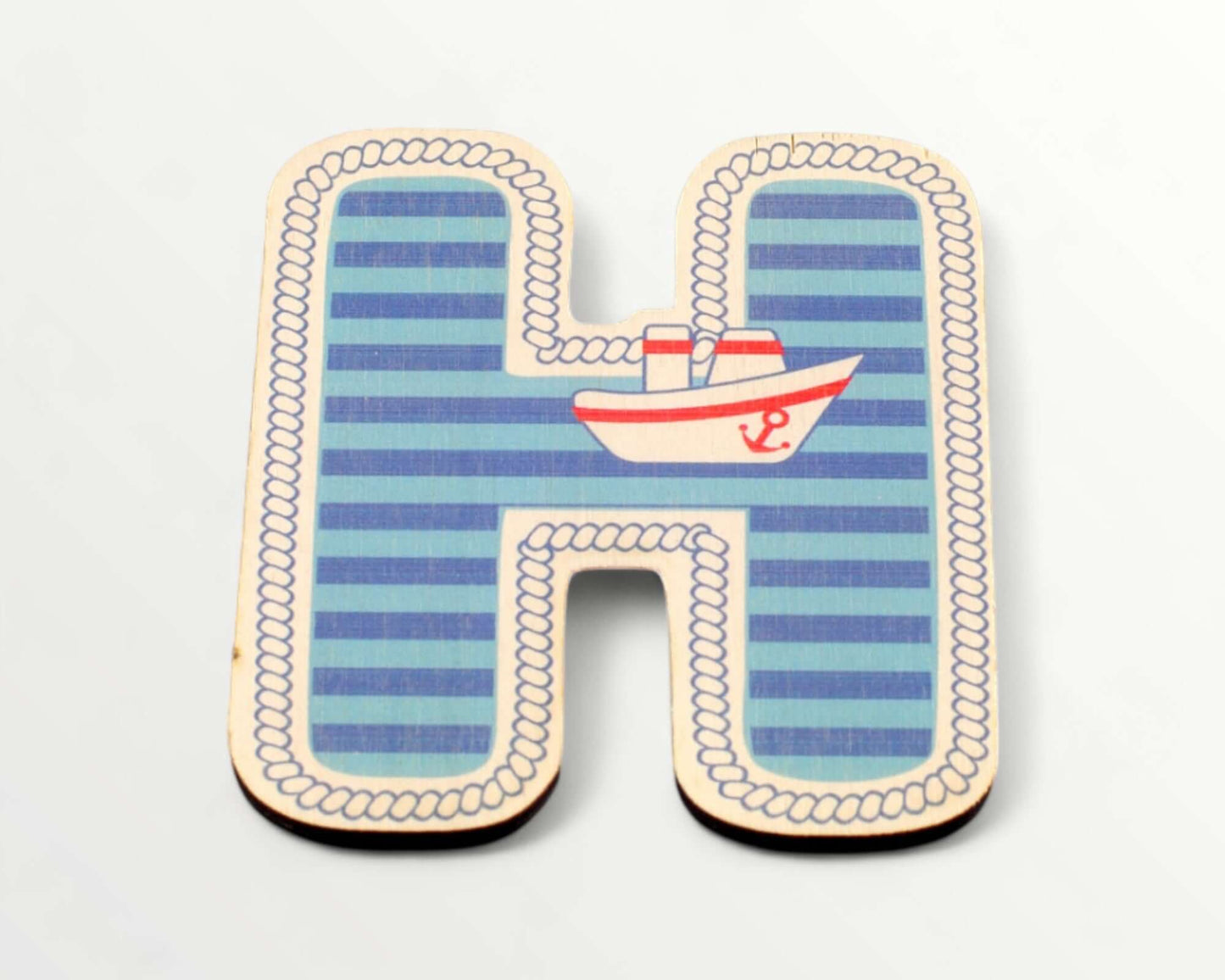 Wooden letter - Blue harbour