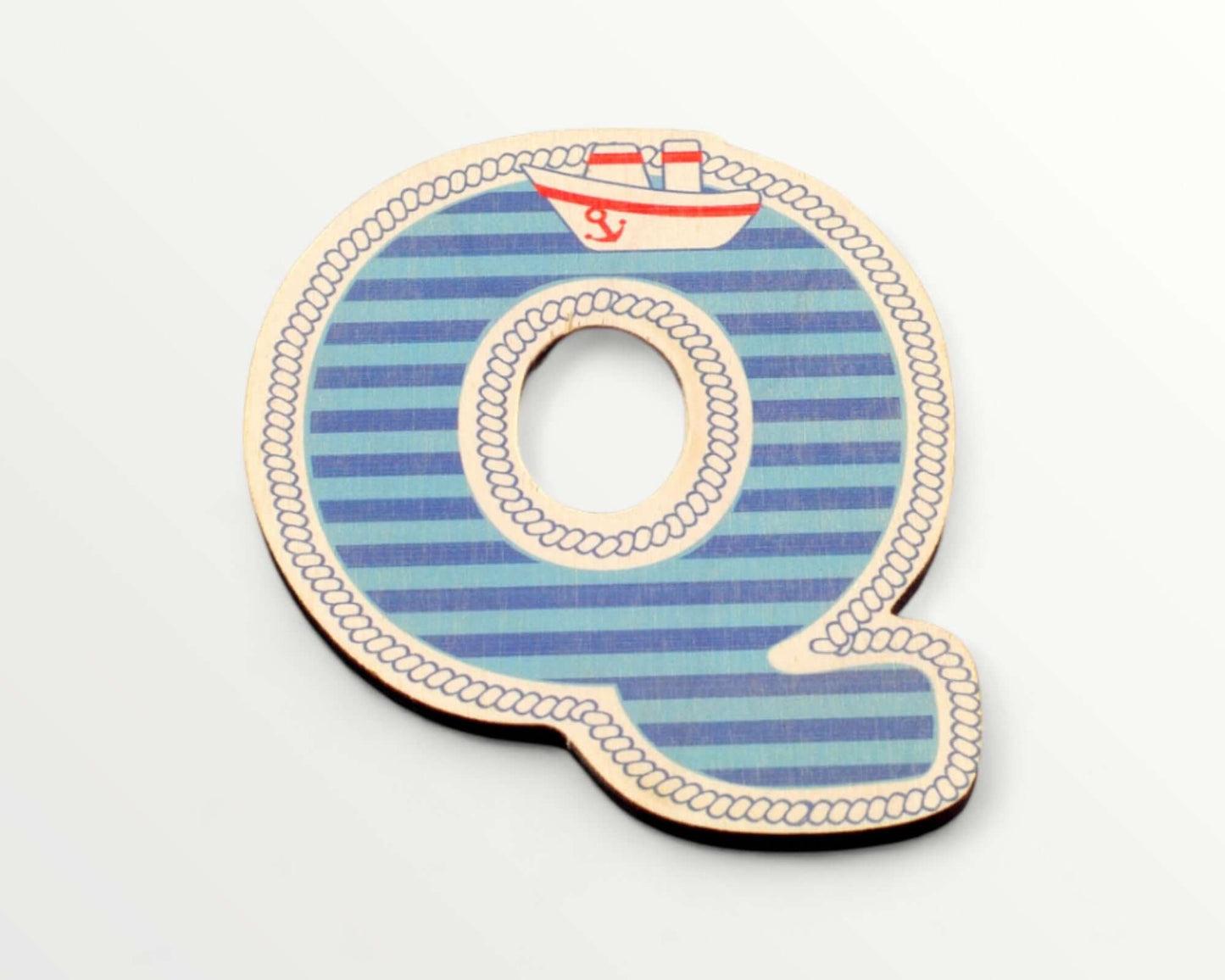 Wooden letter - Blue harbour