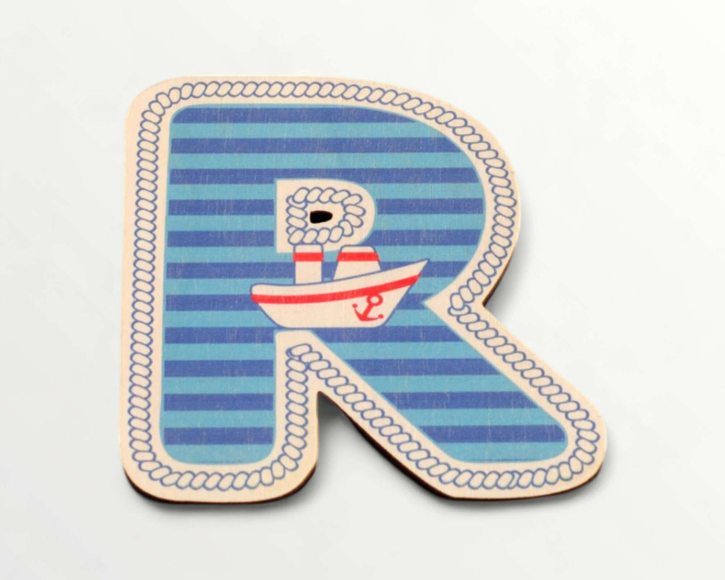 Wooden letter - Blue harbour