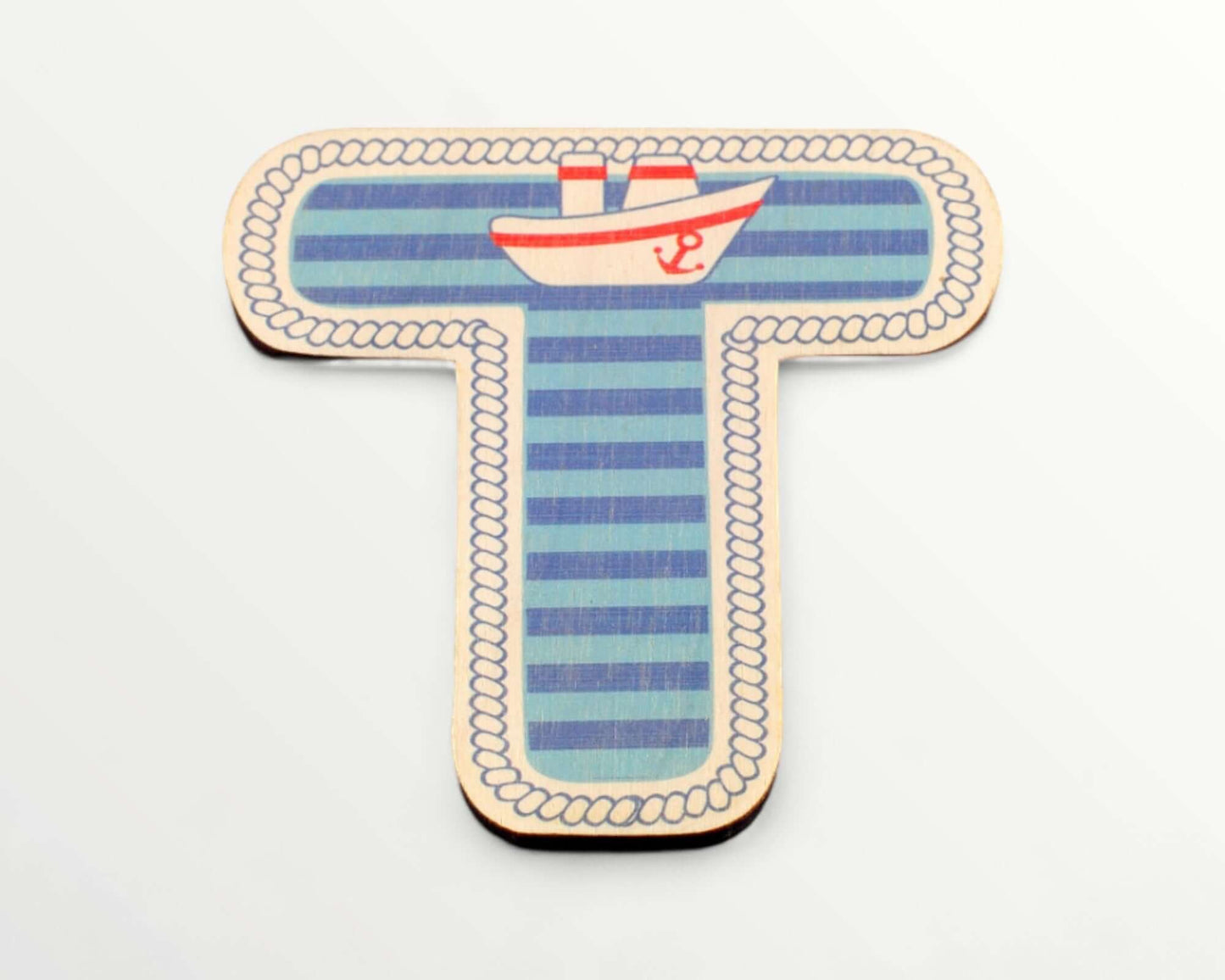 Wooden letter - Blue harbour