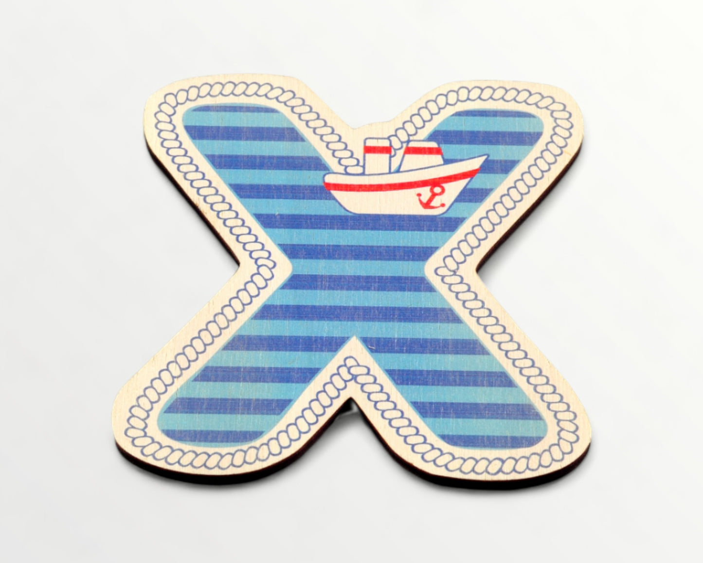 Wooden letter - Blue harbour