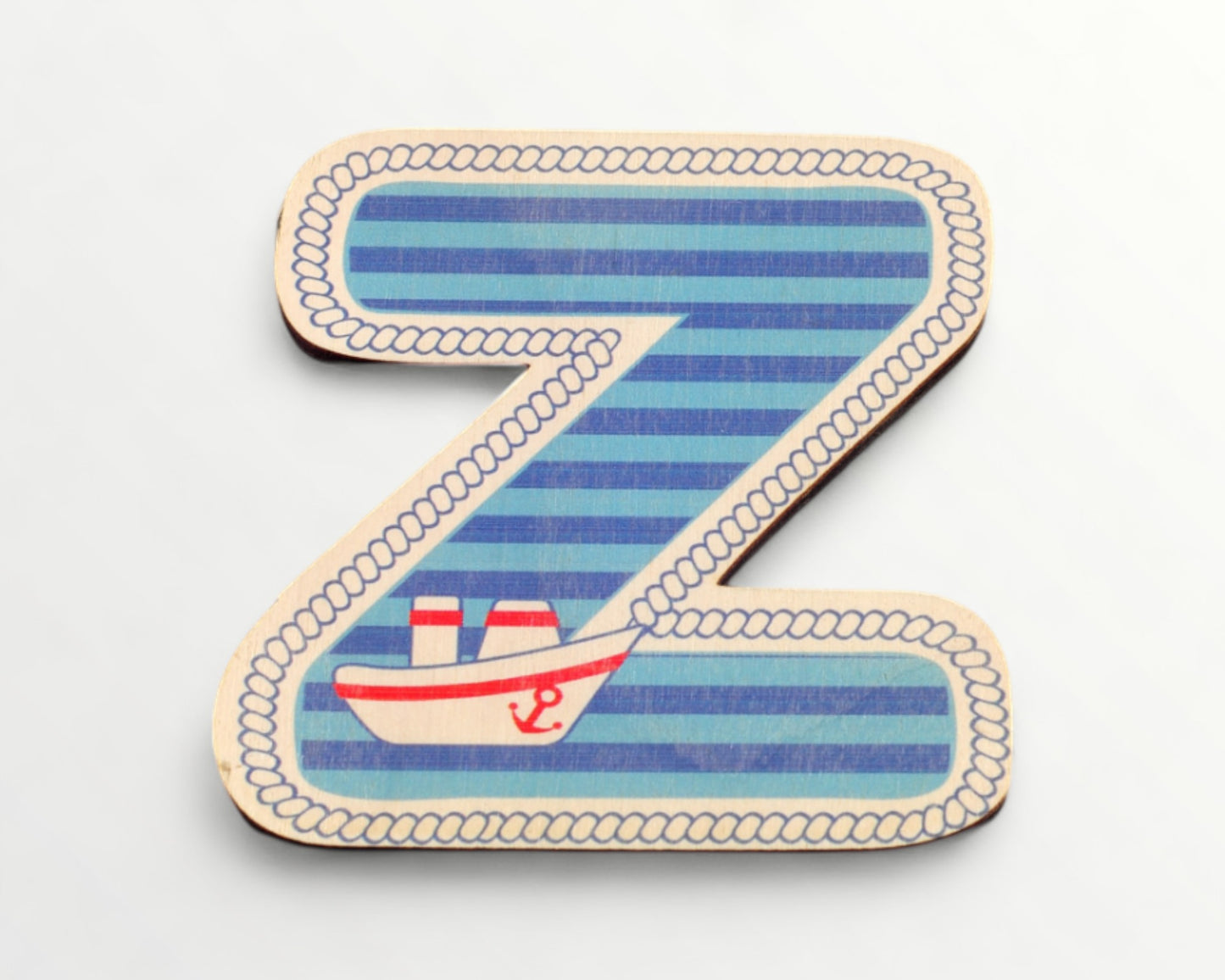 Wooden letter - Blue harbour