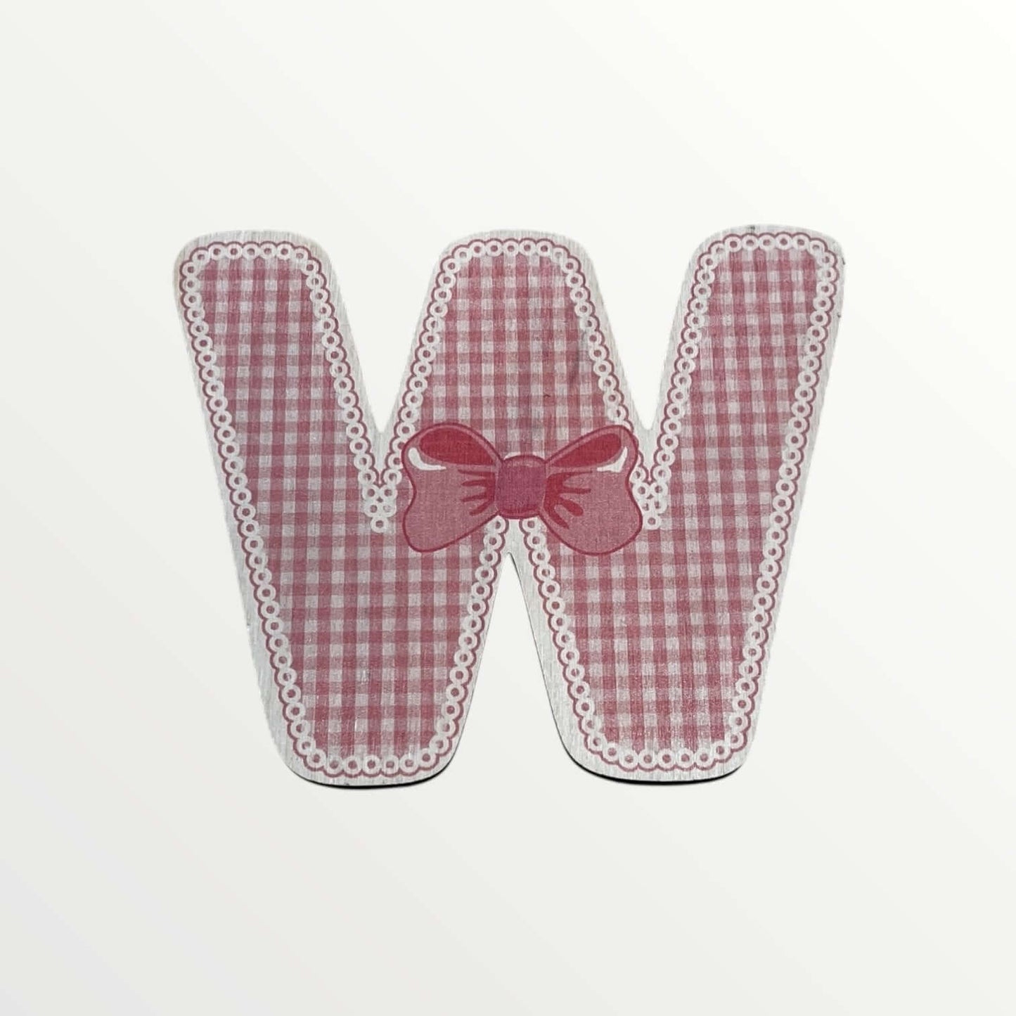Wooden letter - Pink bows