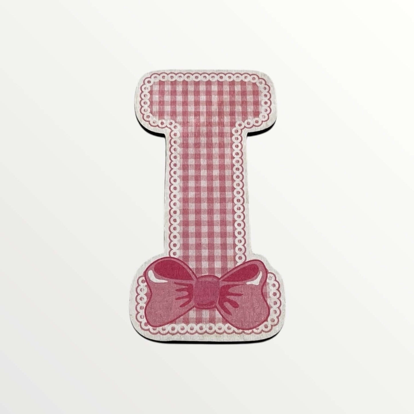 Wooden letter - Pink bows